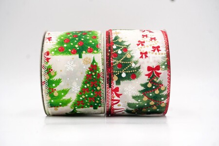 Nastro cablato con albero di Natale glitterato_KW0442.KW0443